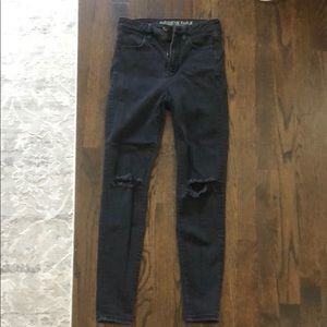 AMERICAN EAGLE BLACK SUPER STRETCH SKINNY JEAN